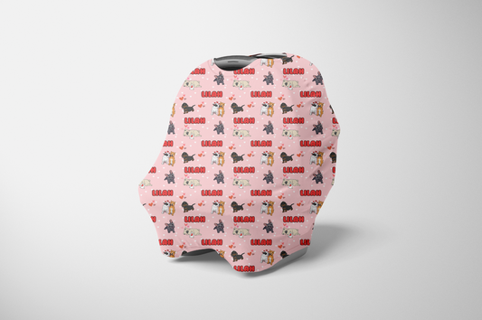 Puppy Love Pink Personalized Multi Use Cover