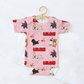 Puppy Love Pink Personalized Name Baby Bodysuit