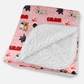 Puppy Love Pink Personalized Sherpa Blanket