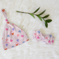 Lollypop Hearts Personalized Name Knotted Newborn Hat & Bow Headband