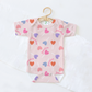 Lollypop Hearts Personalized Name Baby Bodysuit