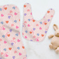 Lollypop Hearts Personalized Name Burp Cloth & Bib