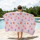 Lollypop Hearts Personalized Kids Beach Towel