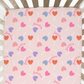 Lollypop Hearts Personalized Crib Sheet