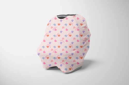 Lollypop Hearts Personalized Multi Use Cover