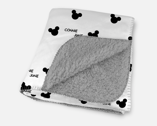 Mr. Mouse Personalized Sherpa Blanket