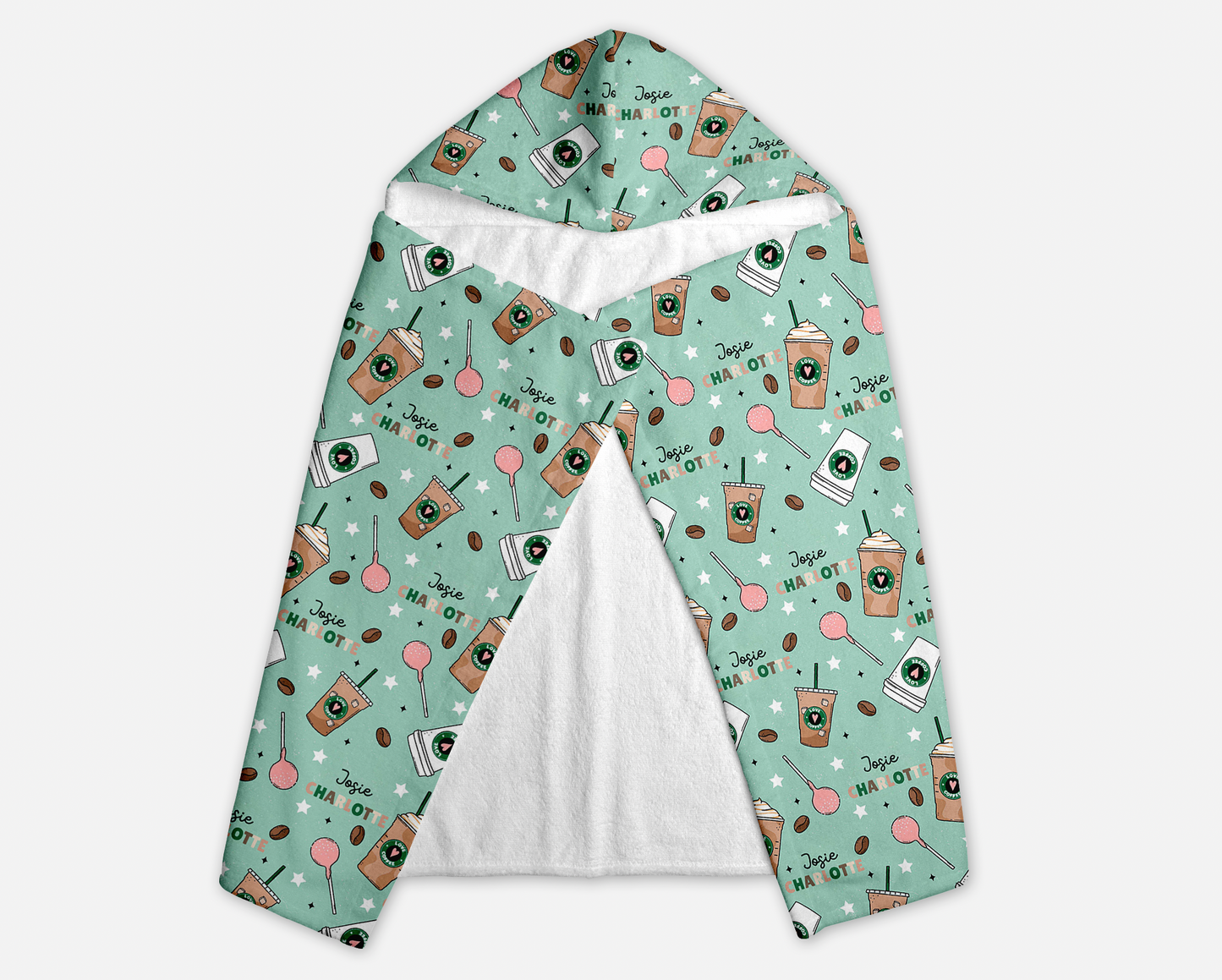 Cocoa & Cake Pops Personalized Hooded Towel