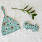 Cocoa & Cake Pops Personalized Name Knotted Newborn Hat & Bow Headband
