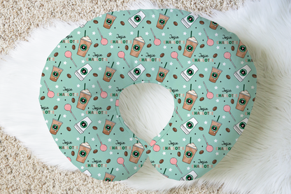 Cocoa & Cake Pops Personalized Baby Name Nursing Pillow Cover