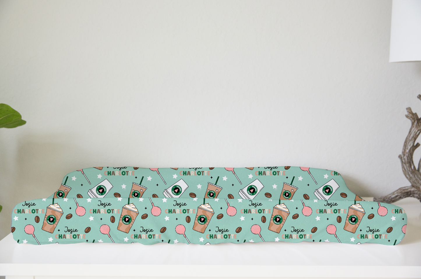 Cocoa & Cake Pops Personalized Changing Pad Cover