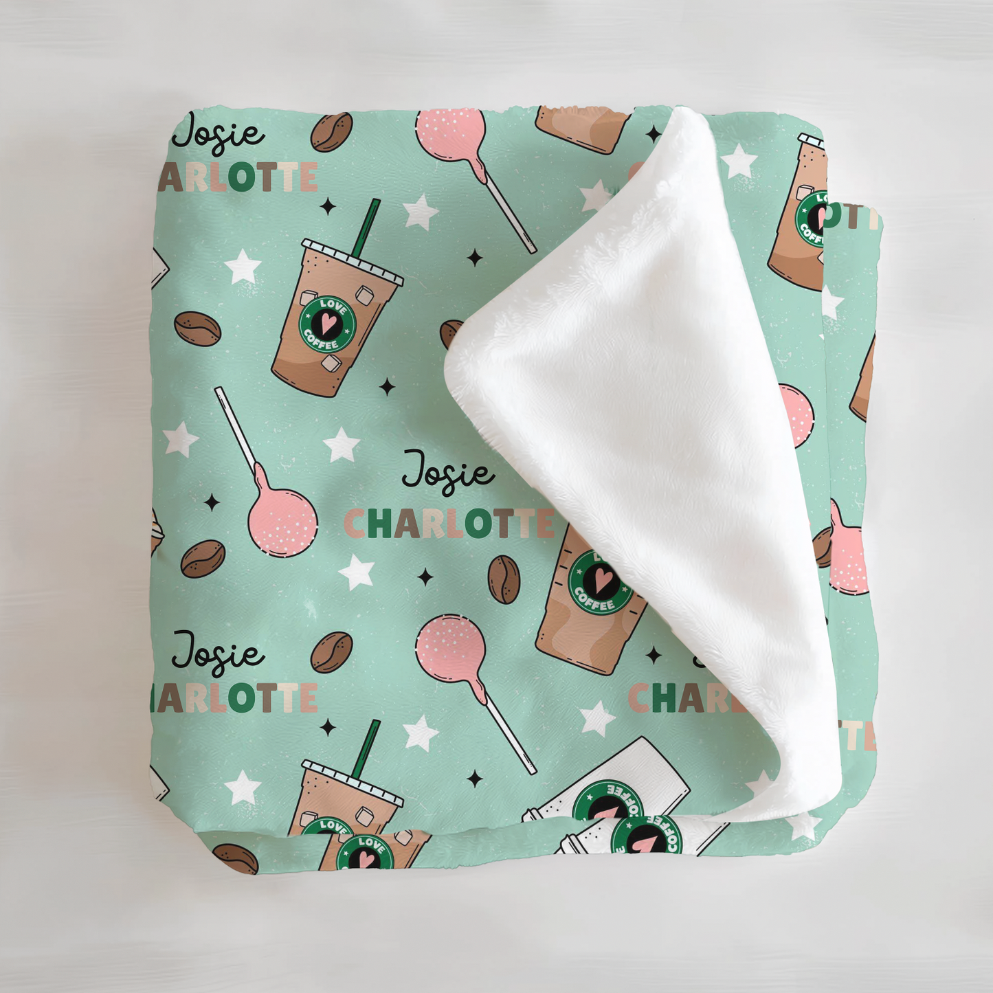 Cocoa & Cake Pops Personalized Minky Blanket