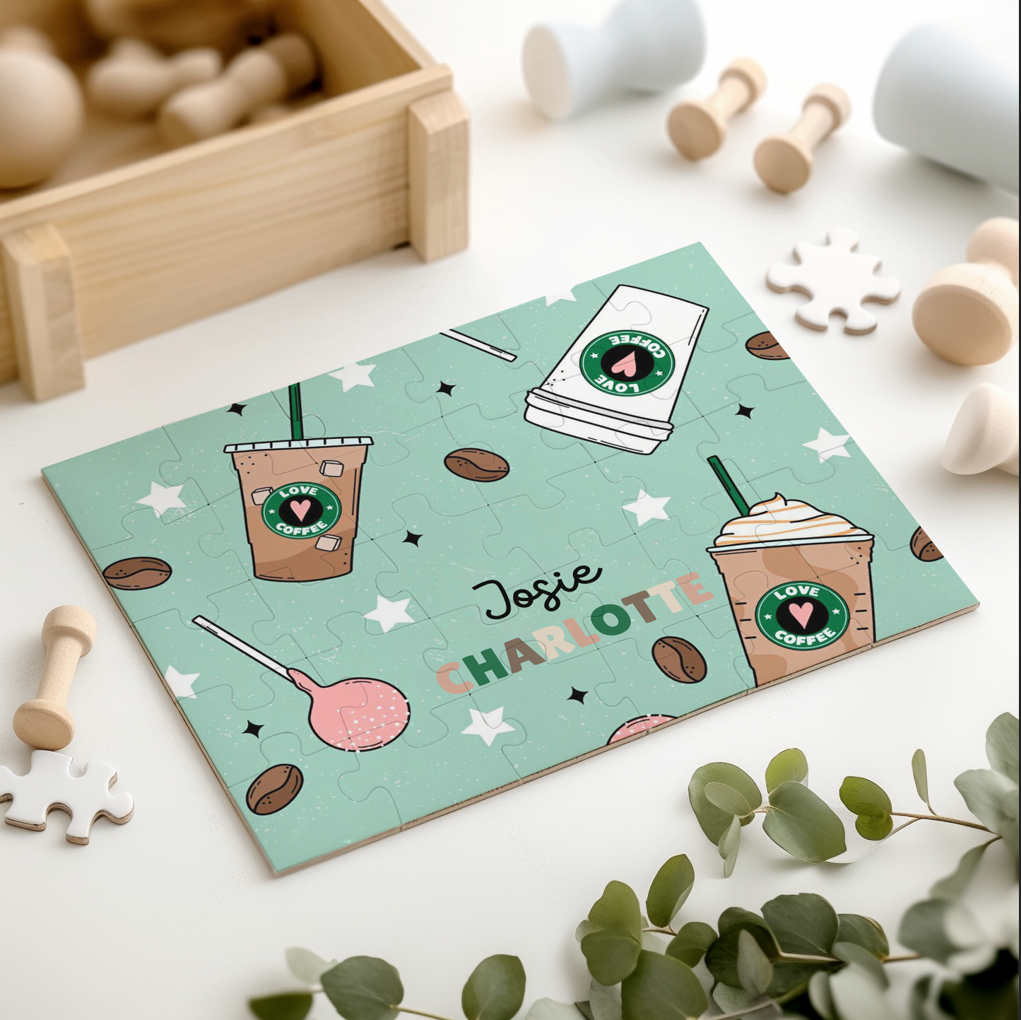 Cocoa & Cake Pops Kids Personalized 30 Piece Puzzle