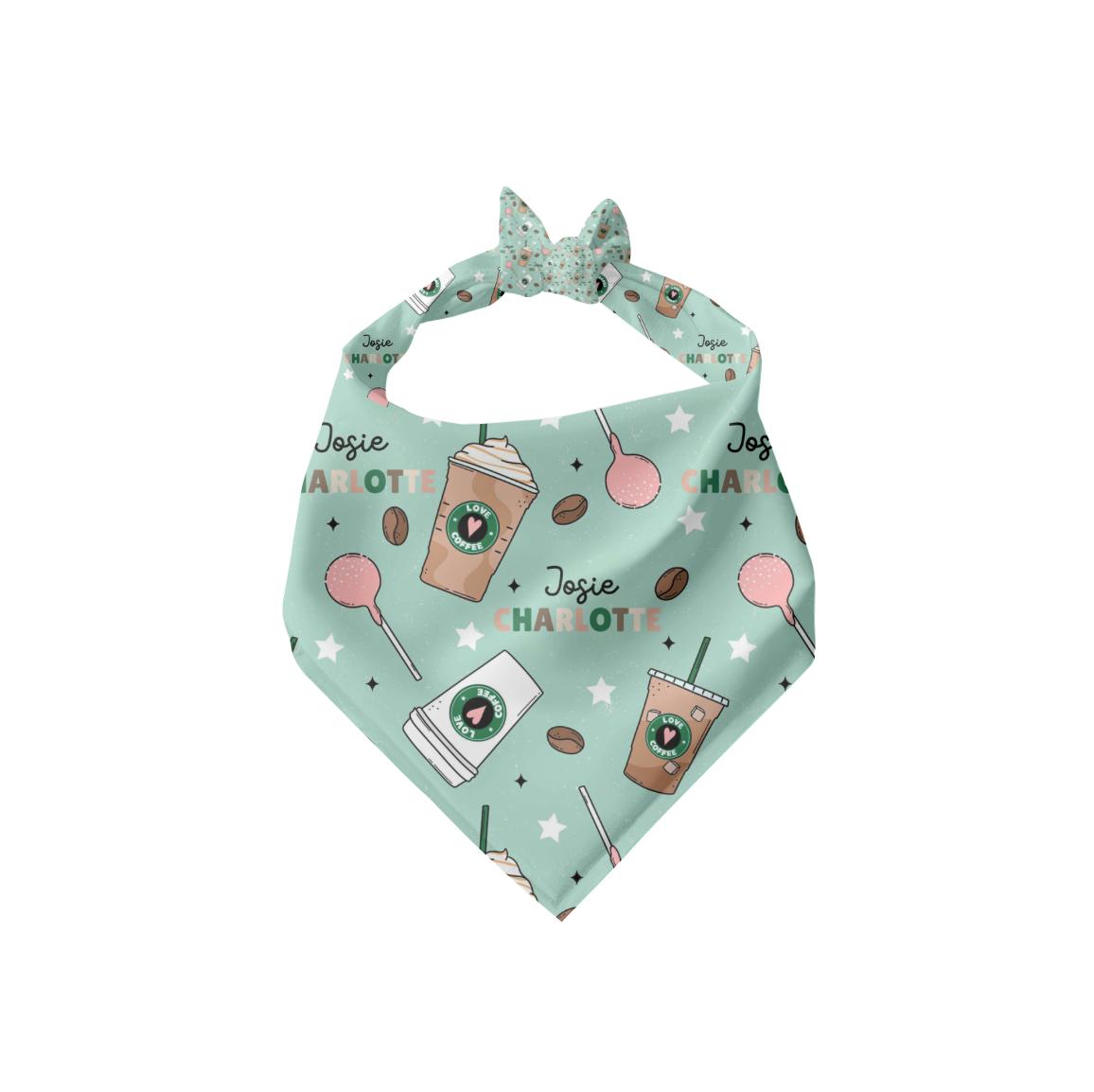 Cocoa & Cake Pops Personalized Dog Pet Bandana