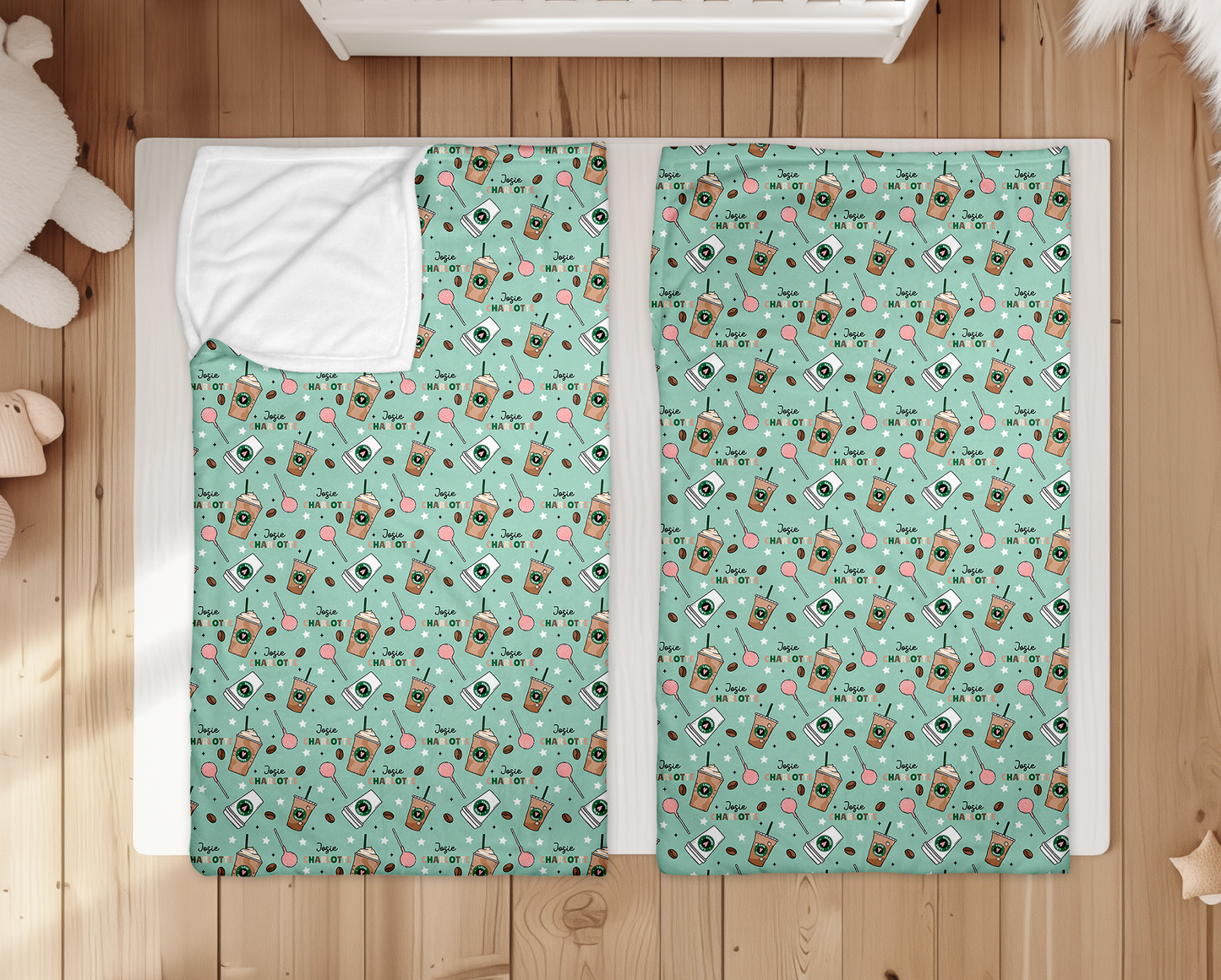 Cocoa & Cake Pops Personalized Minky Plush Nap Sack