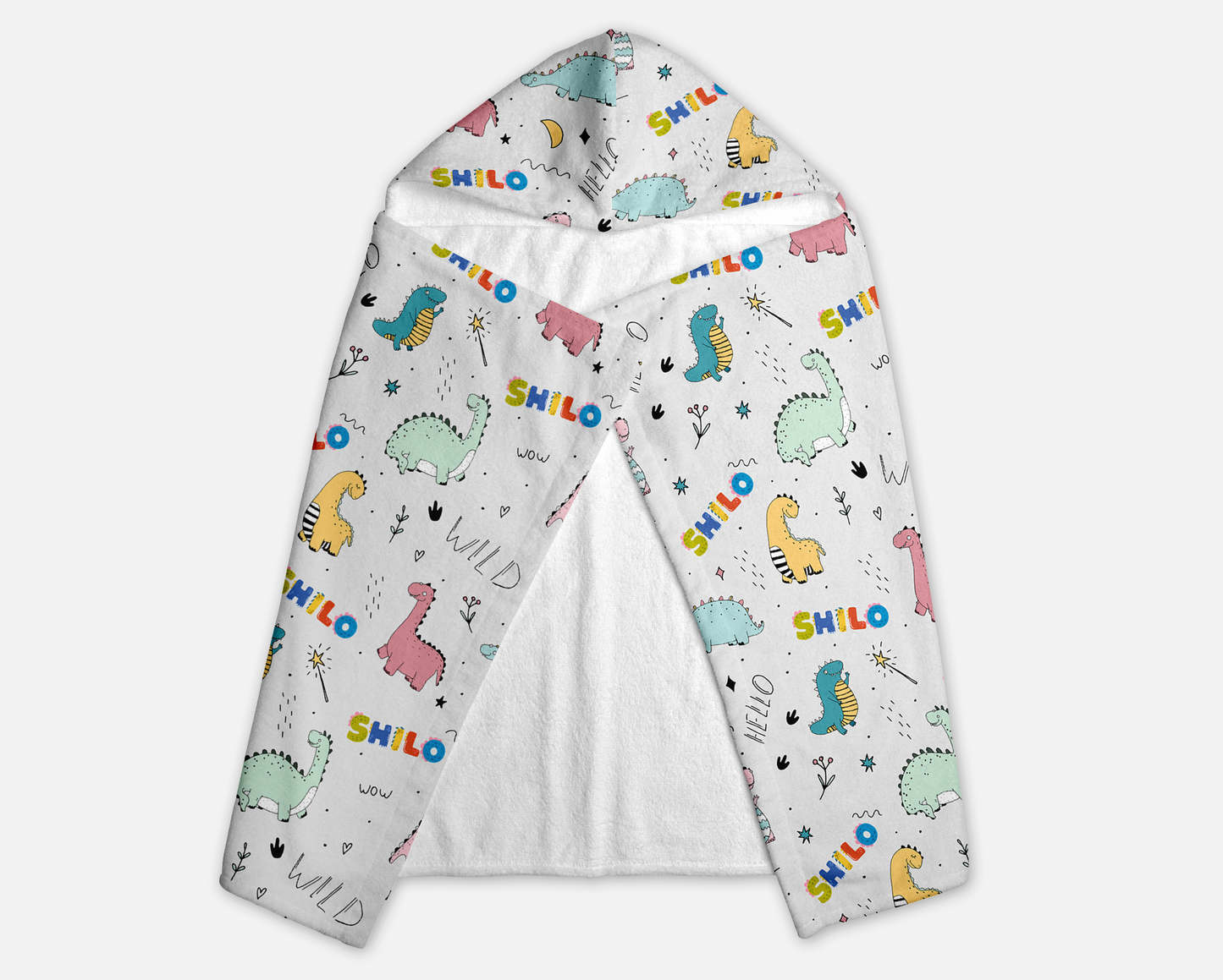 Dino Squad Personalized Hooded Towel