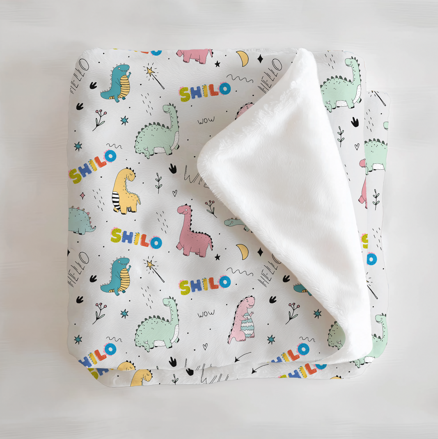 Dino Squad Personalized Minky Blanket