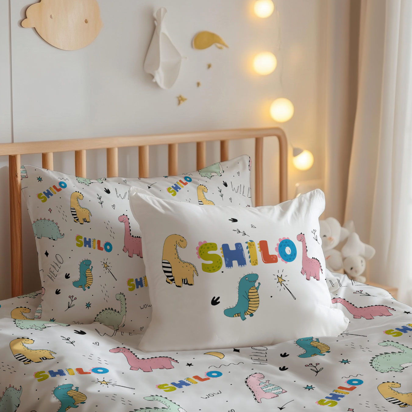 Dino Squad Build Your Own Personalized Twin Bedding Set – Sheets & Pillowcase Options