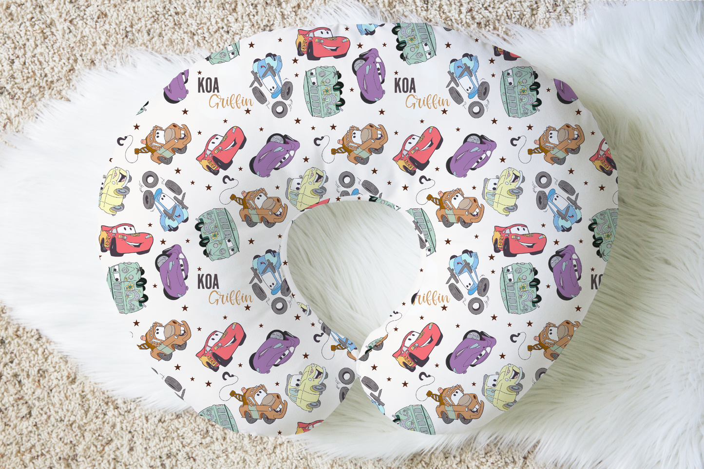 Mater & Friends Personalized Baby Name Nursing Pillow Cover
