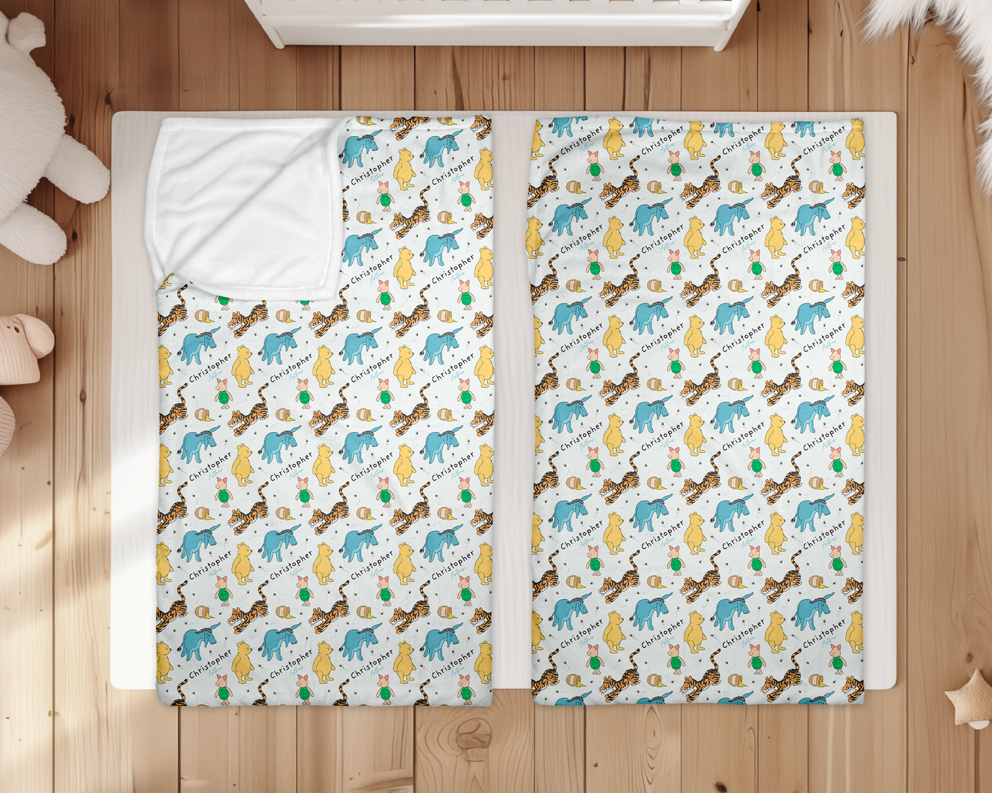 Storybook Pooh Personalized Minky Plush Nap Sack