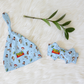 Your Story Personalized Name Knotted Newborn Hat & Bow Headband