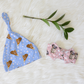 Upload Your Pet! Personalized with Custom Pet Cartoon & Name Knotted Newborn Hat & Bow Headband