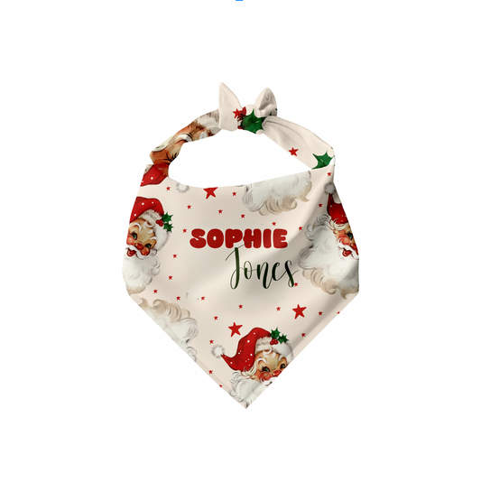 Old Saint Nick Christmas Dog Pet Bandana