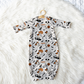 Halloween Boo Crew Personalized Name Infant Gown