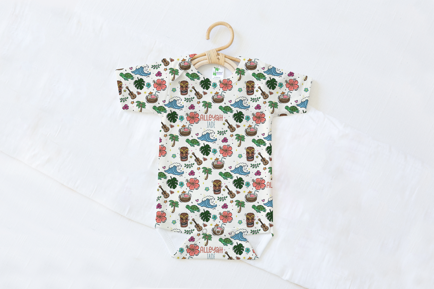 Hawaii Life Personalized Name Baby Bodysuit