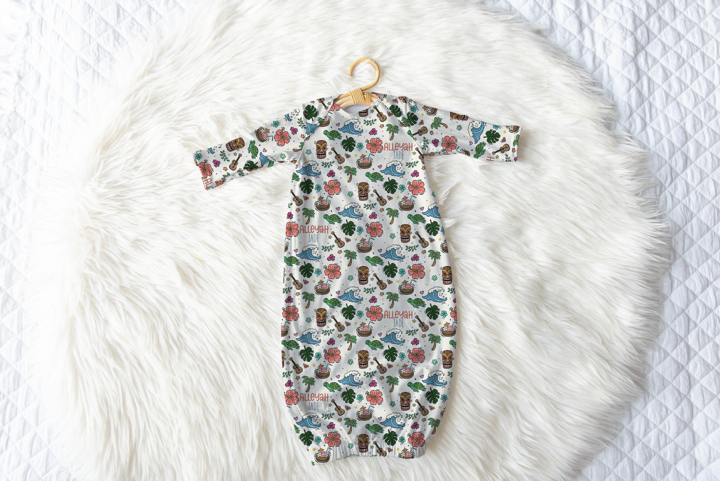 Hawaii Life Personalized Name Infant Gown