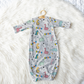 Dino Squad Personalized Name Infant Gown