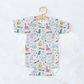 Dino Squad Personalized Name Baby Bodysuit