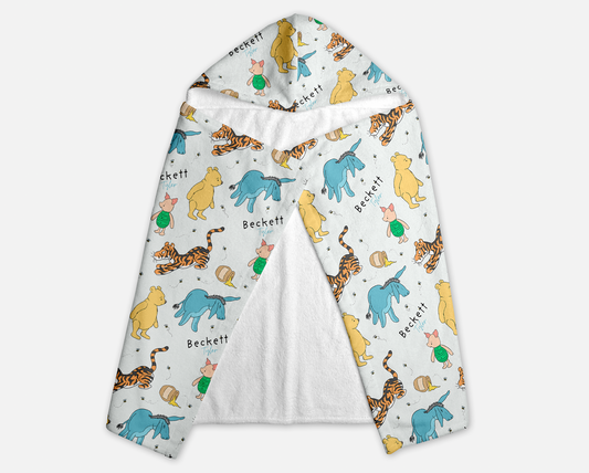 Storybook Pooh Personalized Hooded Towel