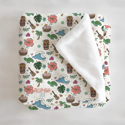 Hawaii Life Personalized Minky Blanket