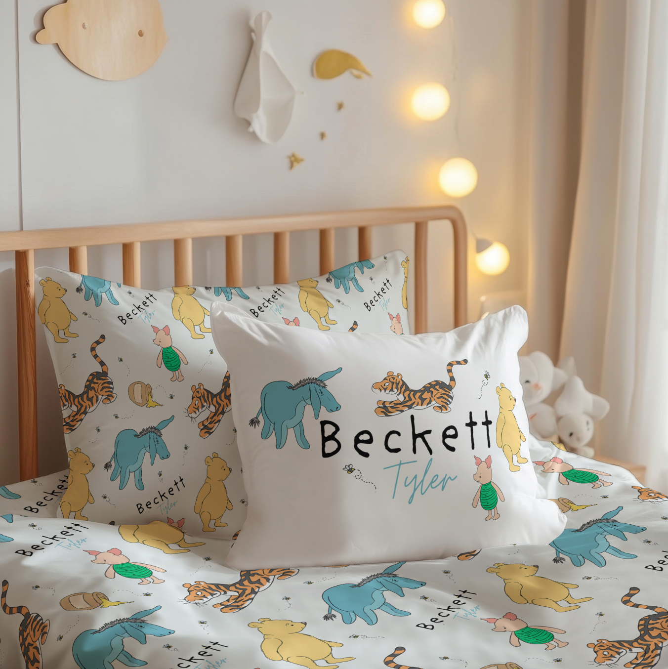 Storybook Pooh Build Your Own Personalized Twin Bedding Set – Sheets & Pillowcase Options