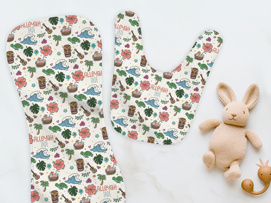 Hawaii Life Burp Cloth & Bib