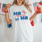 America The BOW-tiful Mama Women's Graphic Tee | White