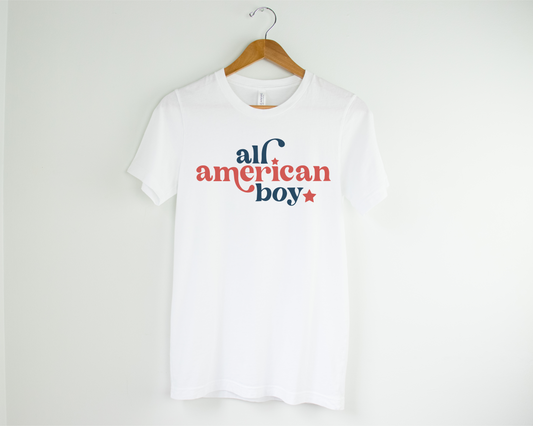 All American Boy Men's Graphic Tee | White