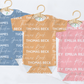 Solid Color Stacked Font Personalized Name Baby Bodysuit