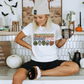 Graveyard Smash Halloween Women's Graphic Tee | White