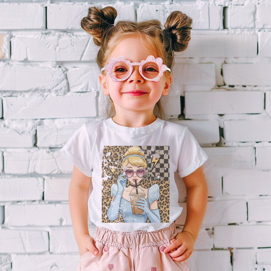 Coffee Besties Kids Graphic Tee  | White