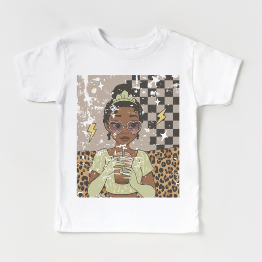 Coffee Besties Kids Graphic Tee  | White