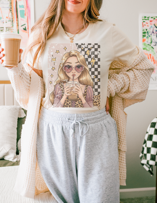 Coffee Besties Women's Graphic Tee | Natural