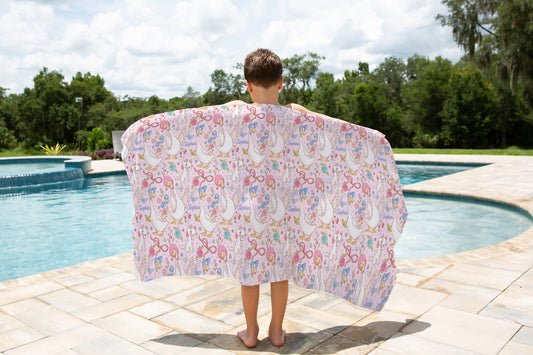 Marie Personalized Kids Beach Towel