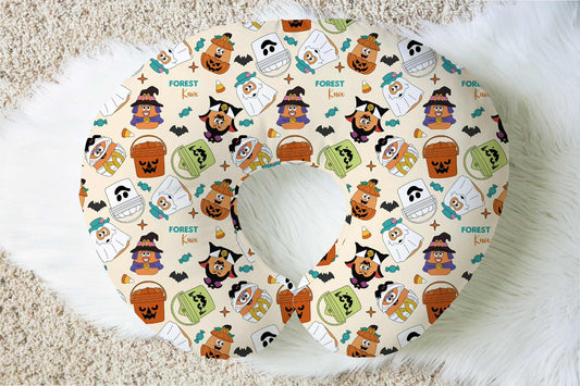 Boo Buckets Halloween Personalized Baby Name Nursing Pillow Cover