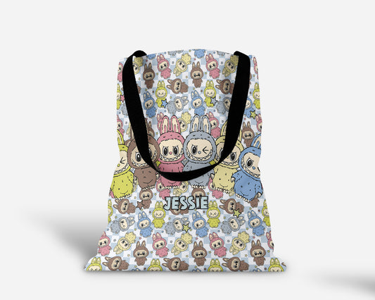 Labubu Monsters Macaron Personalized Tote Bag