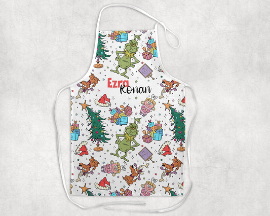 Mean But Merry Personalized Christmas Adult Apron