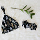 Galactic Dreams Personalized Name Knotted Newborn Hat & Bow Headband