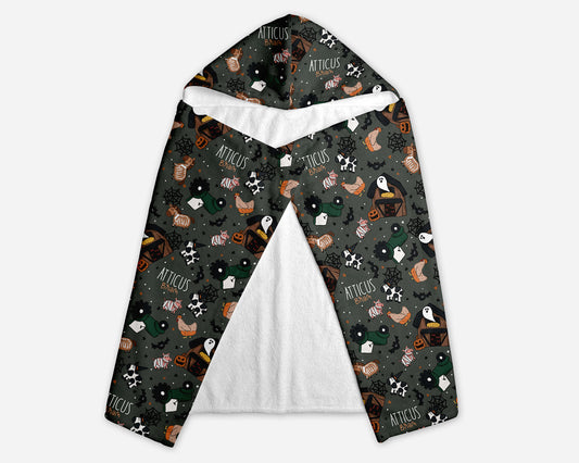 Barnyard Boos Halloween Hooded Towel