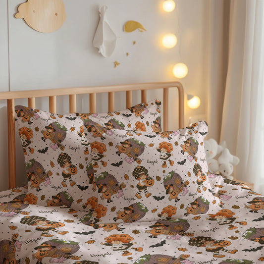 Autumn Stroll Halloween Build Your Own Personalized Twin Bedding Set – Sheets & Pillowcase Options