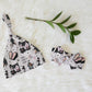 Say My Name 3X Halloween Personalized Knotted Newborn Hat & Bow Headband
